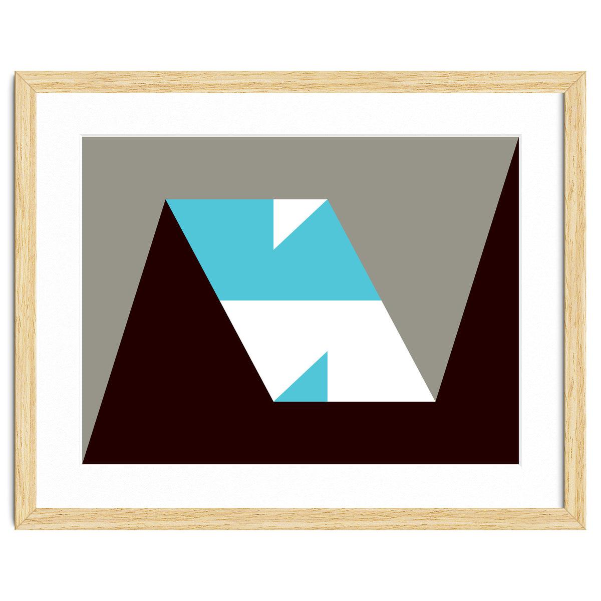 Geometric Shapes No. 48 - grey & blue