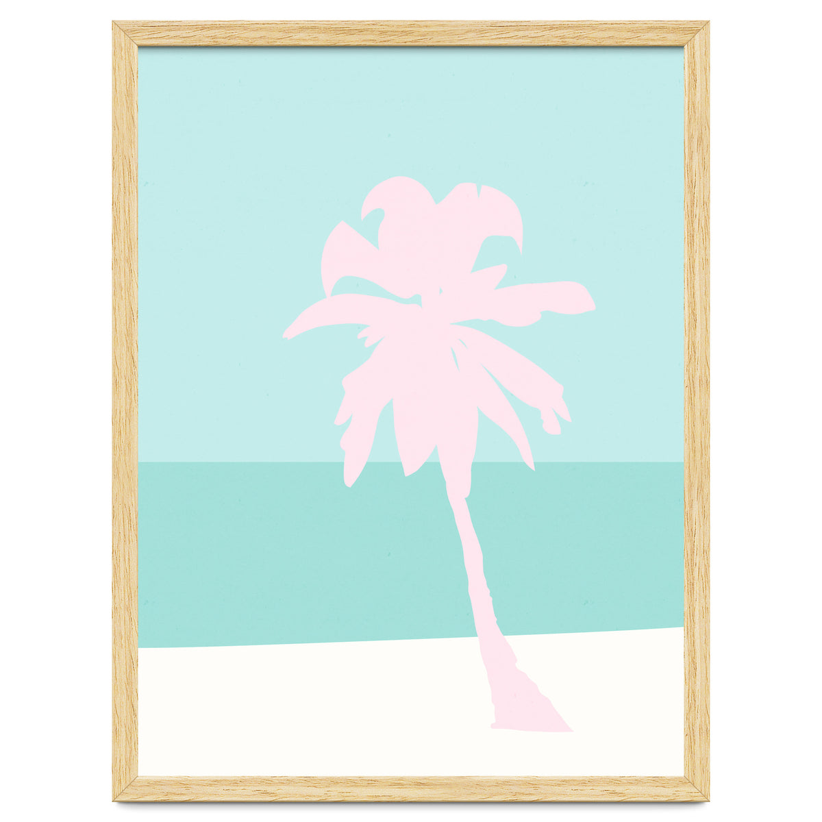 Minimal Palm Tree - Turquoise Coast