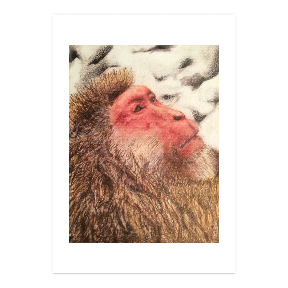 Japanese Macaque At The Onsen (Print Only)