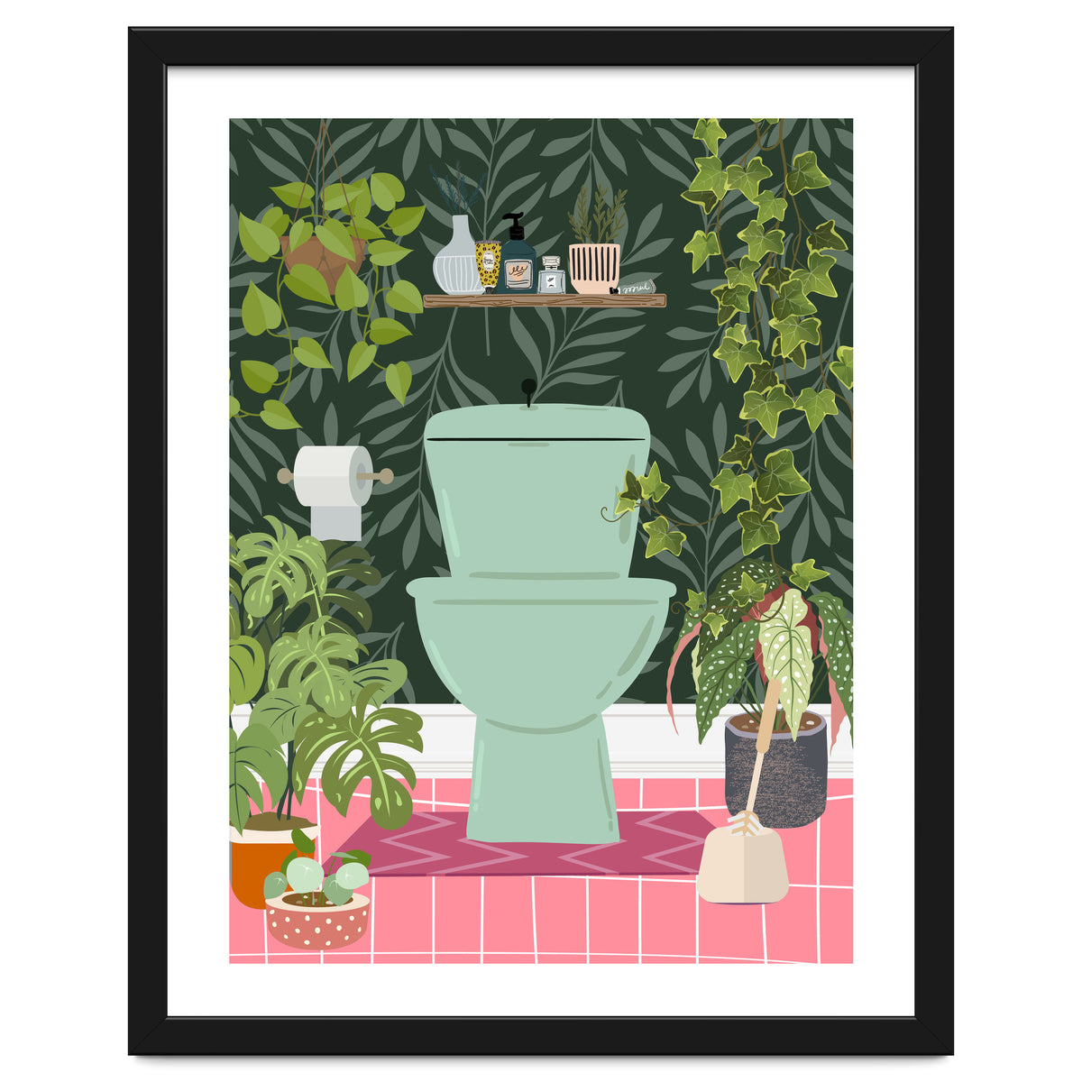 Botanical Loo in Tropical Bathroom