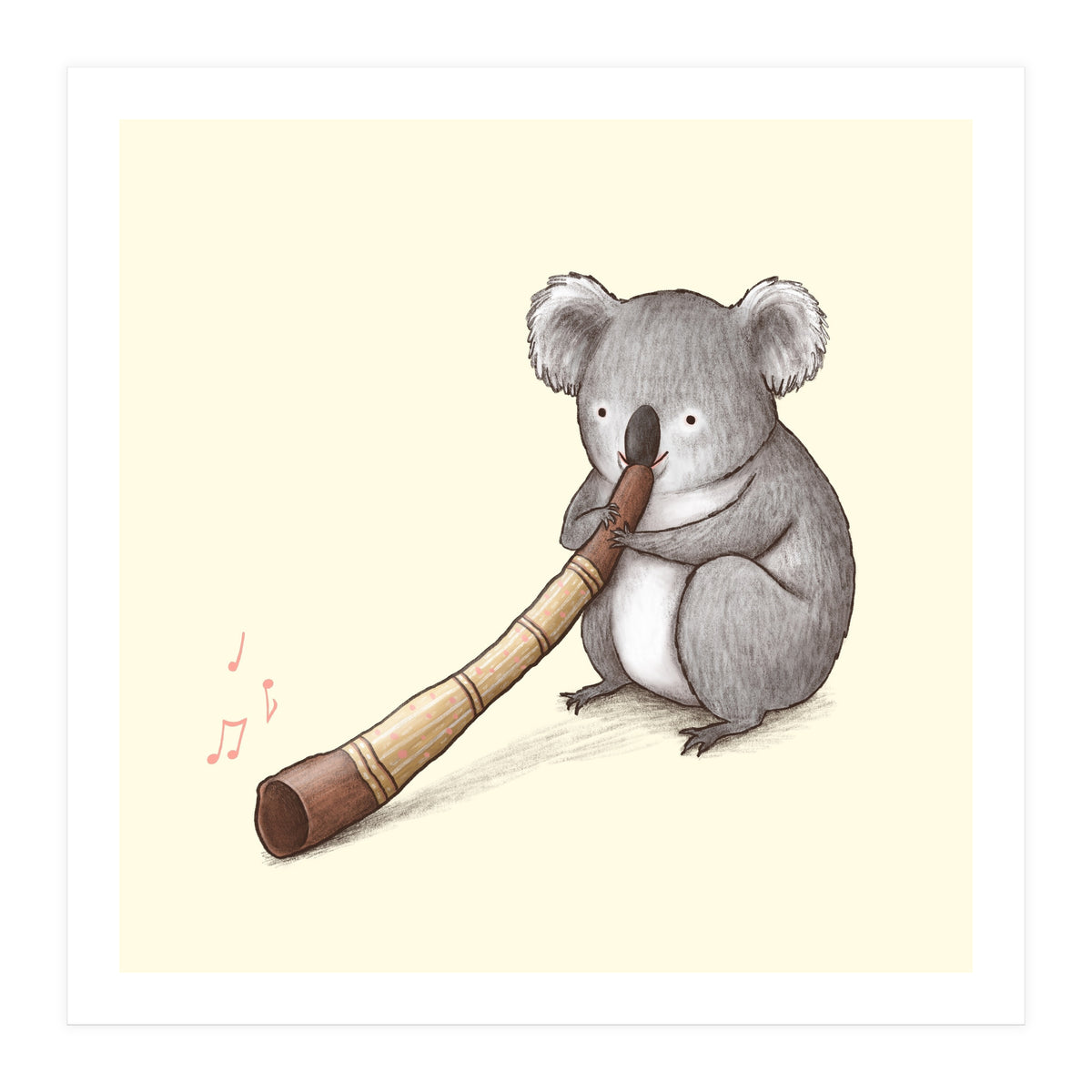 Koala Playing a Didgeridoo (Print Only)