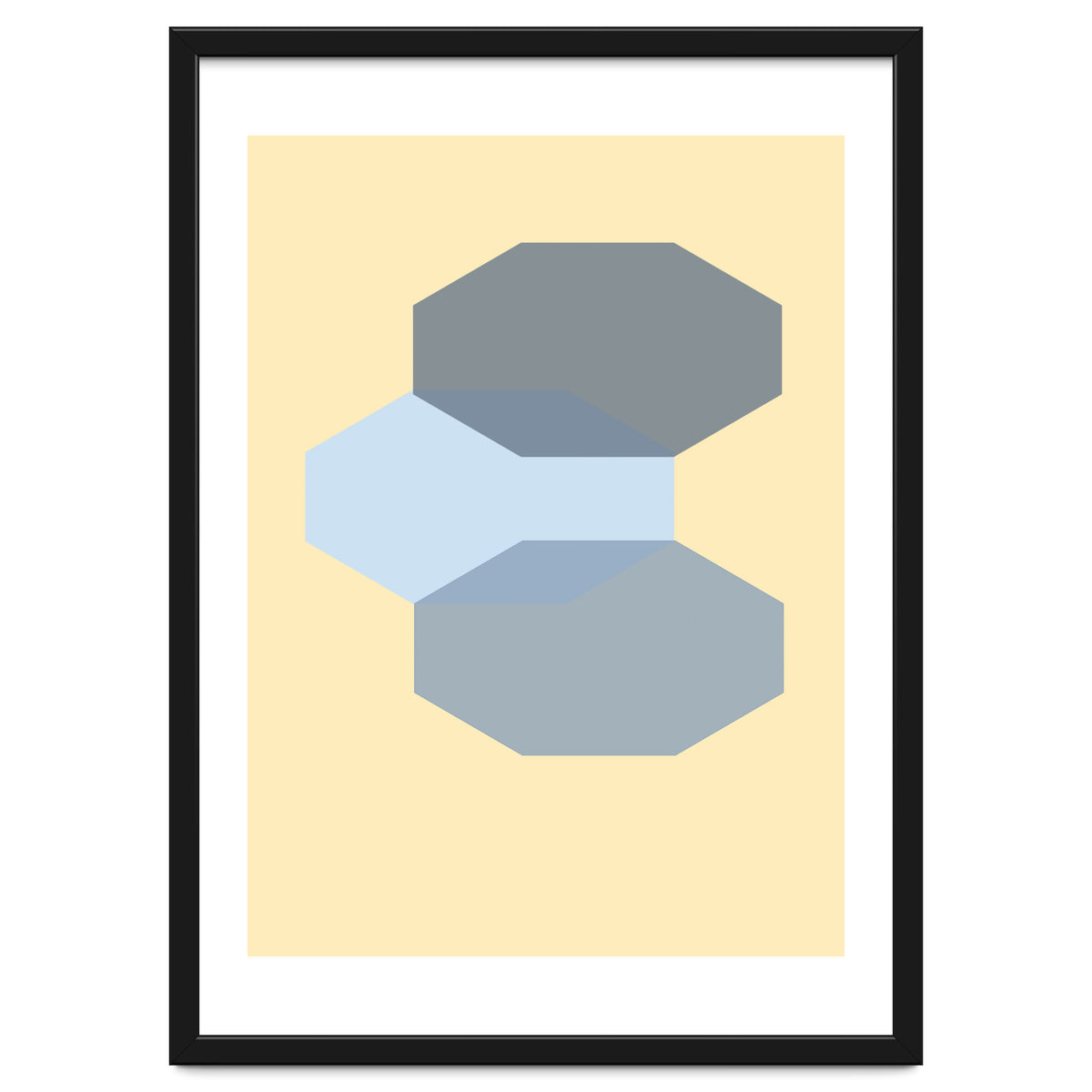 Blue shapes abstract