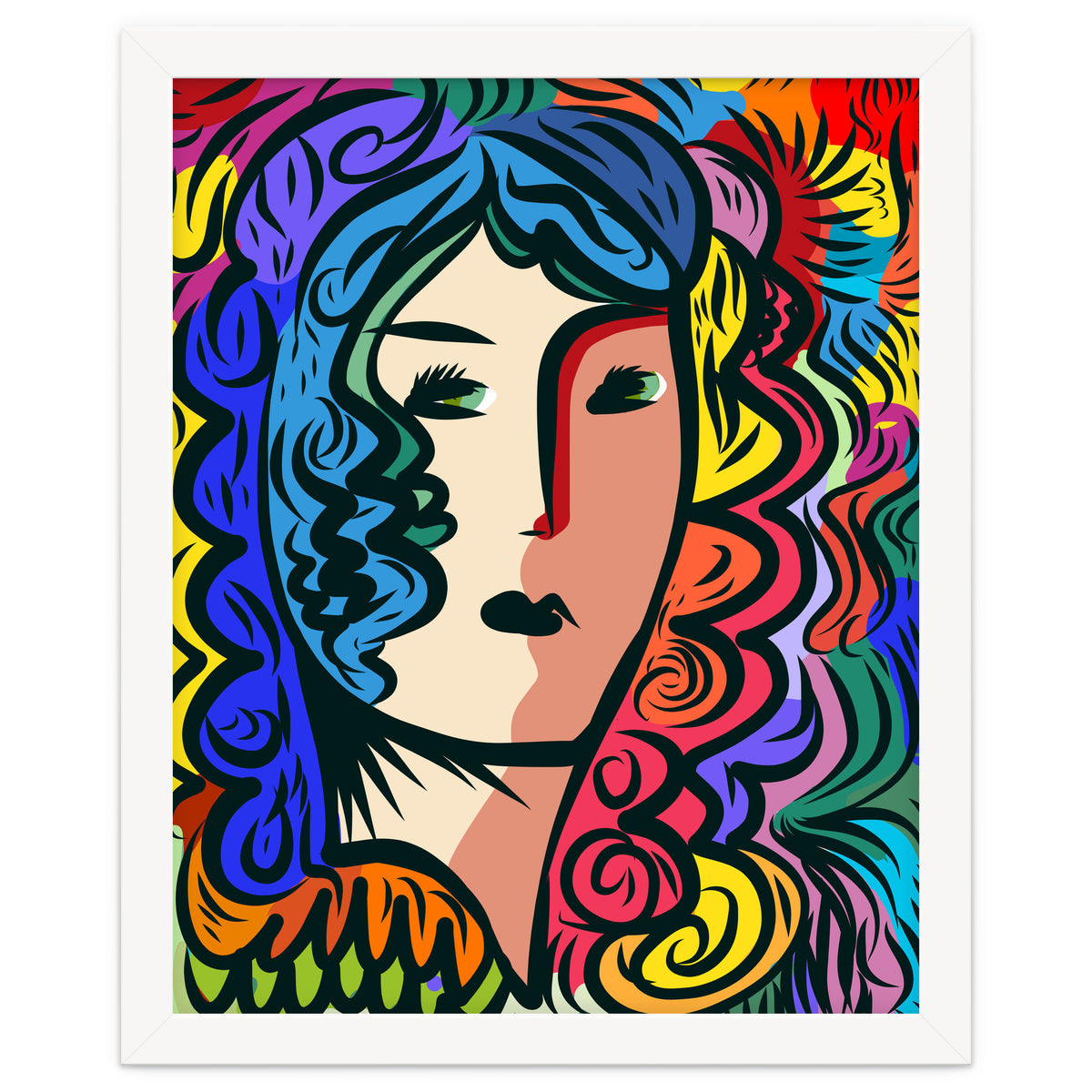 Rainbow Portrait Girl