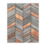 Abstract Chevron Pattern - Concrete and Copper (Print Only) thumbnail