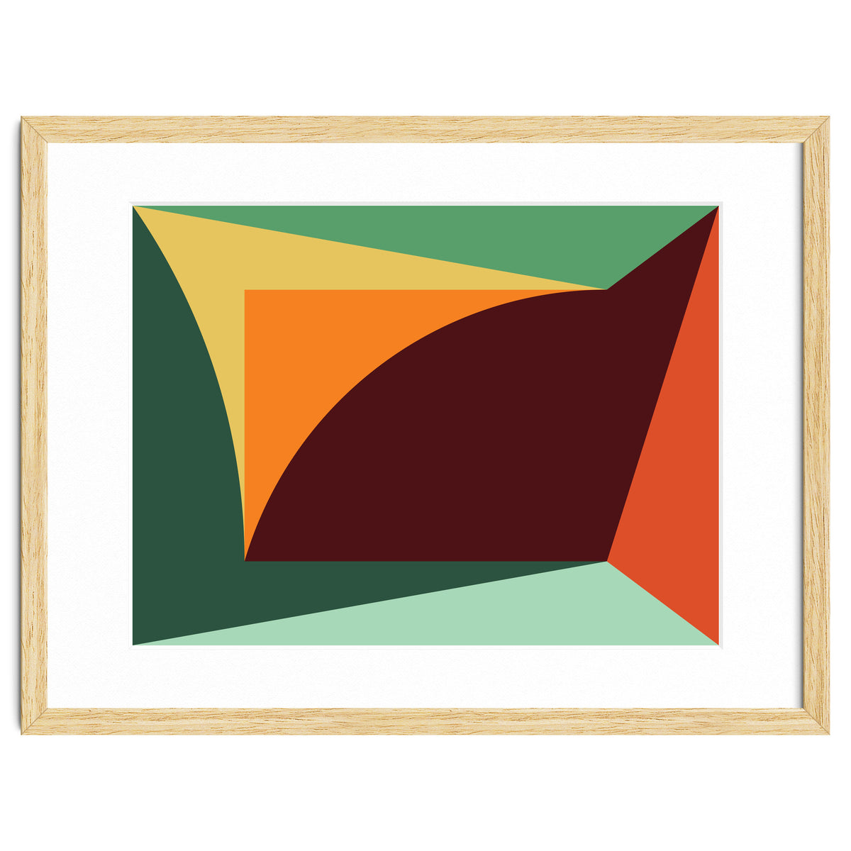 Geometric Shapes No. 18 - orange, green & purple