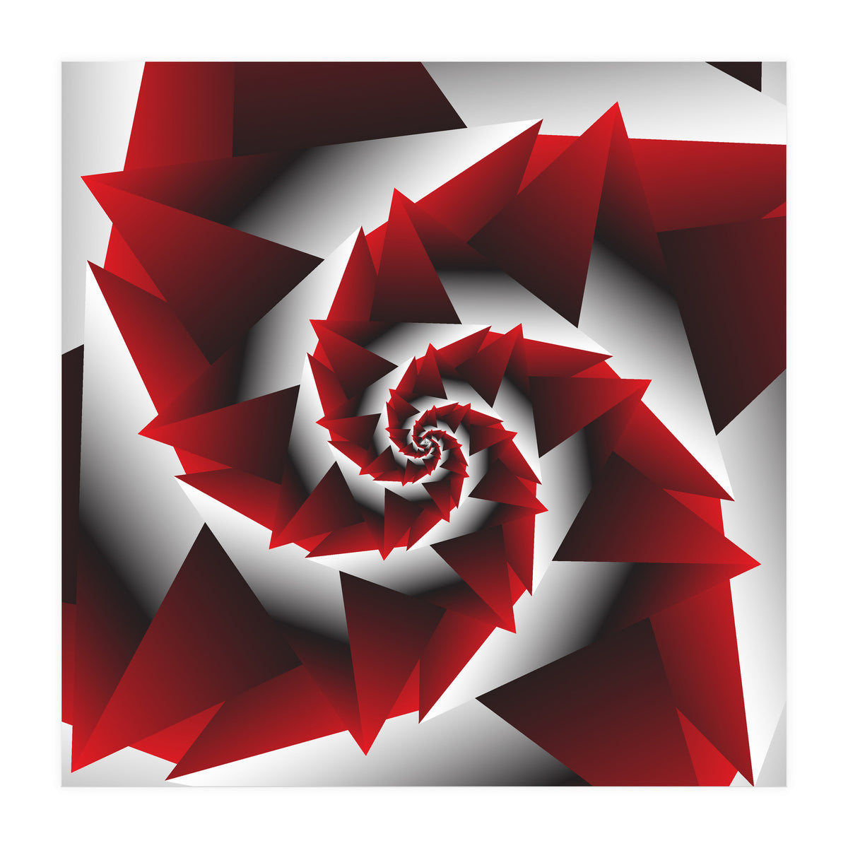 Abstract Geometric Red Graphics (Print Only)