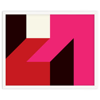 Geometric Shapes No. 62 - red, magenta & black