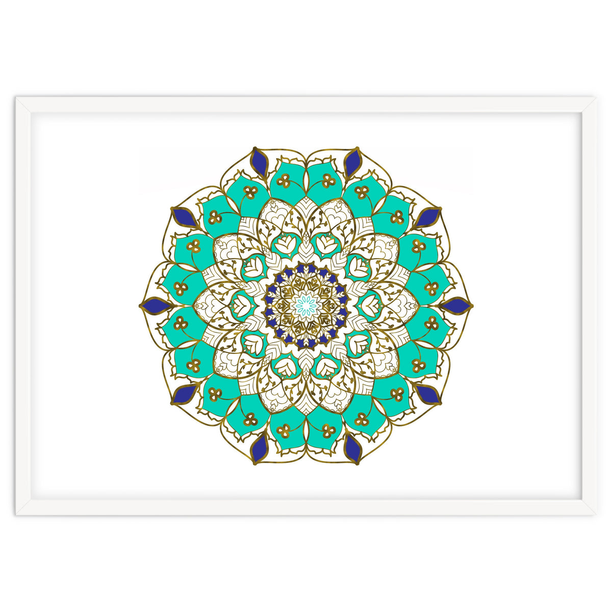 Blue and Gold Mandala