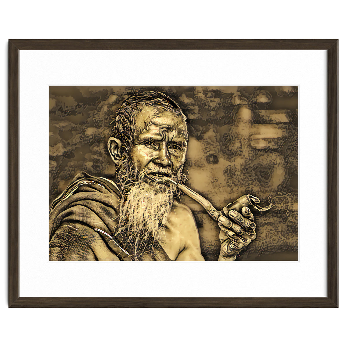 Old Man with Pipe