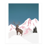 Mountain Love Winter Stag (Print Only) thumbnail