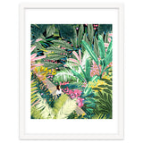 Bohemian Jungle, Tropical Botanical Nature Illustration, Forest Solo Travel Plants Painting thumbnail