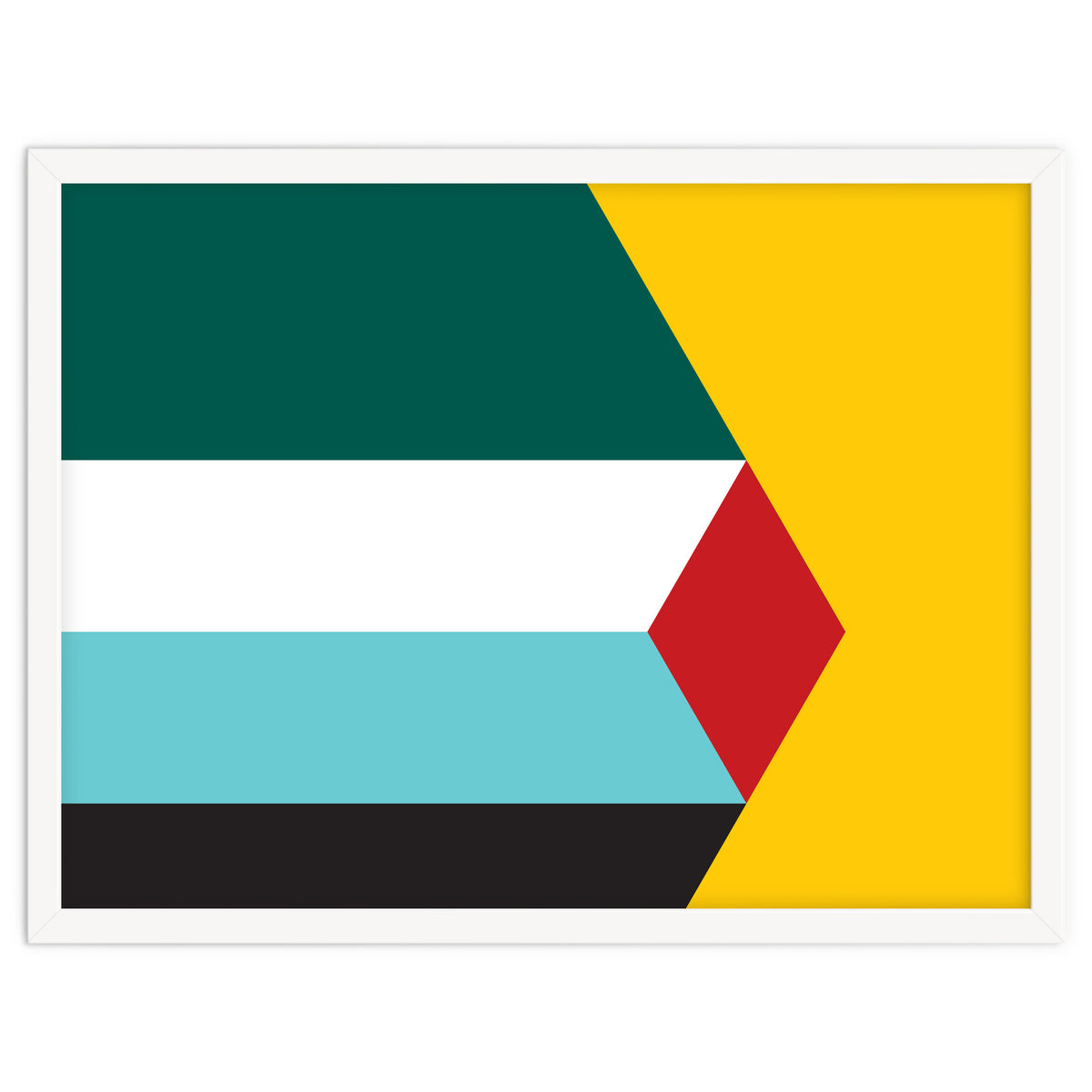 Geometric Shapes No. 43 - yellow & green