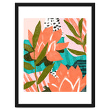 Forever in My Garden | Abstract Botanical Nature Plants Floral Painting | Quirky Modern Contemporary thumbnail
