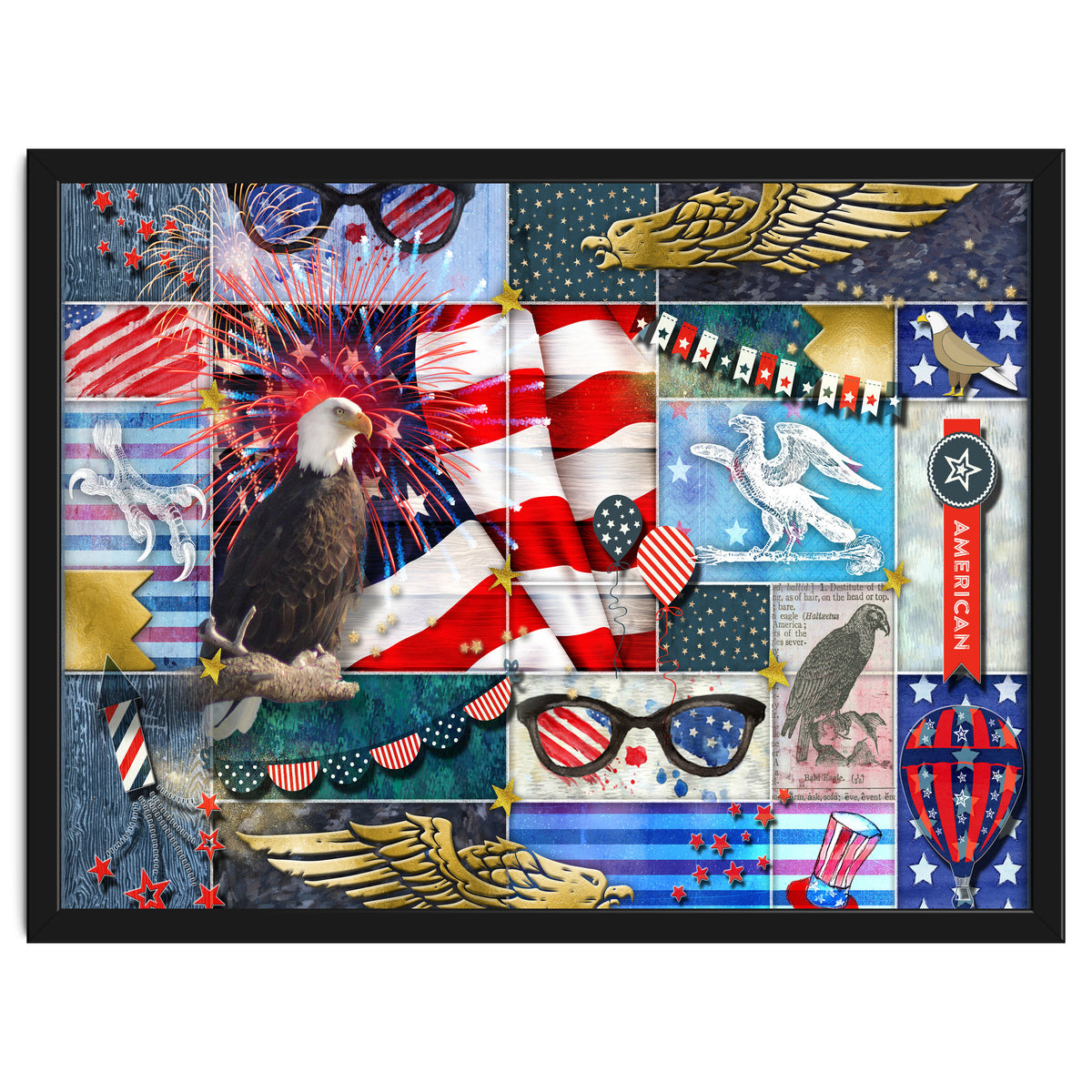 Americana Eagles Collage