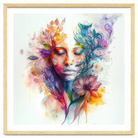 Watercolor Tropical Woman #15