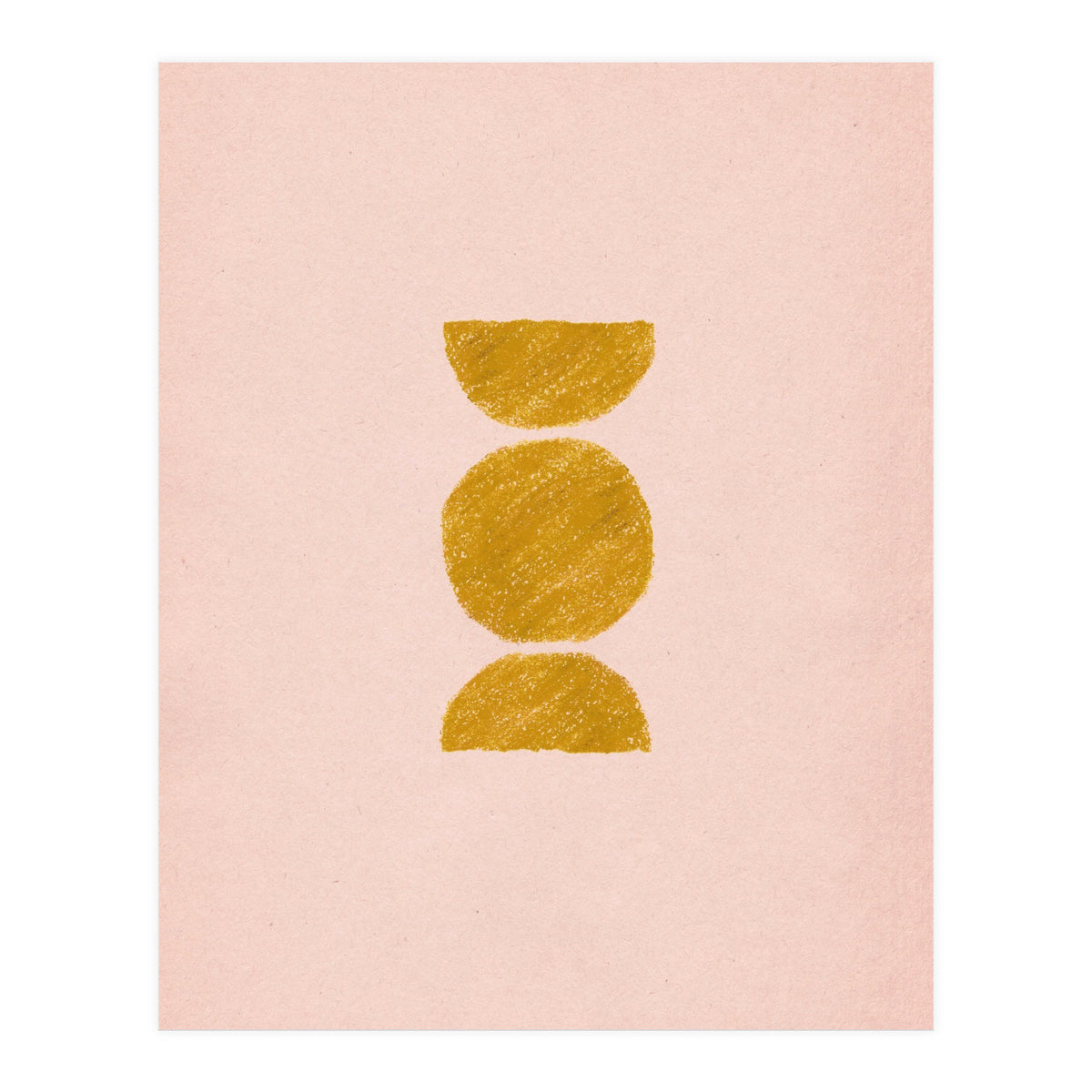 Pink and rust minimalist shapes (Print Only)