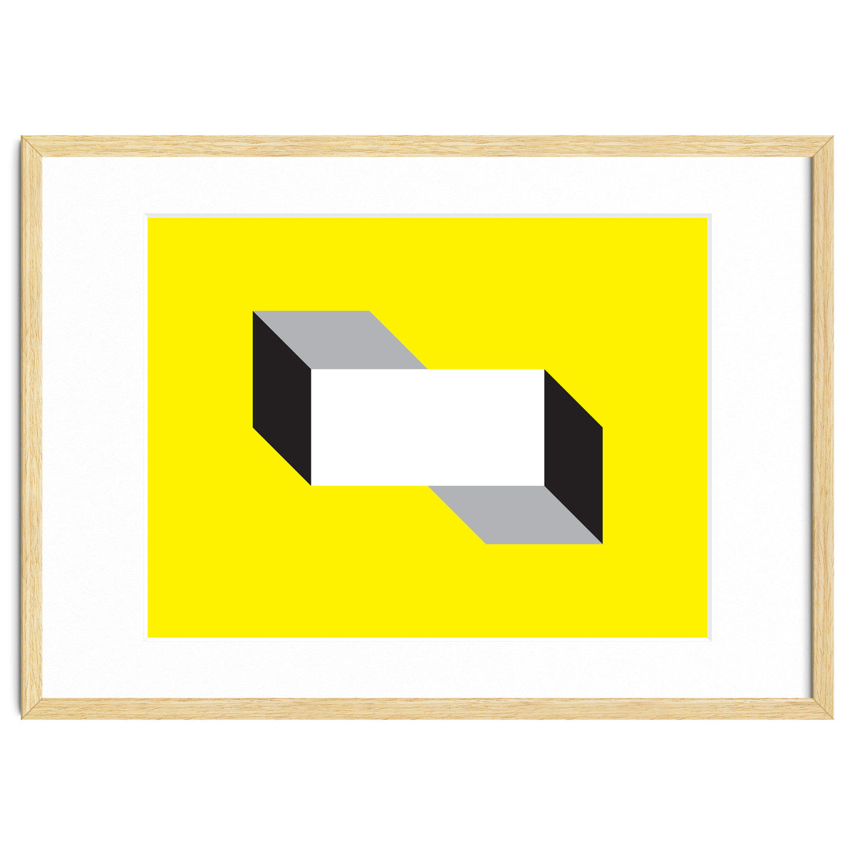 Geometric Shapes No. 50 - yellow, black & grey
