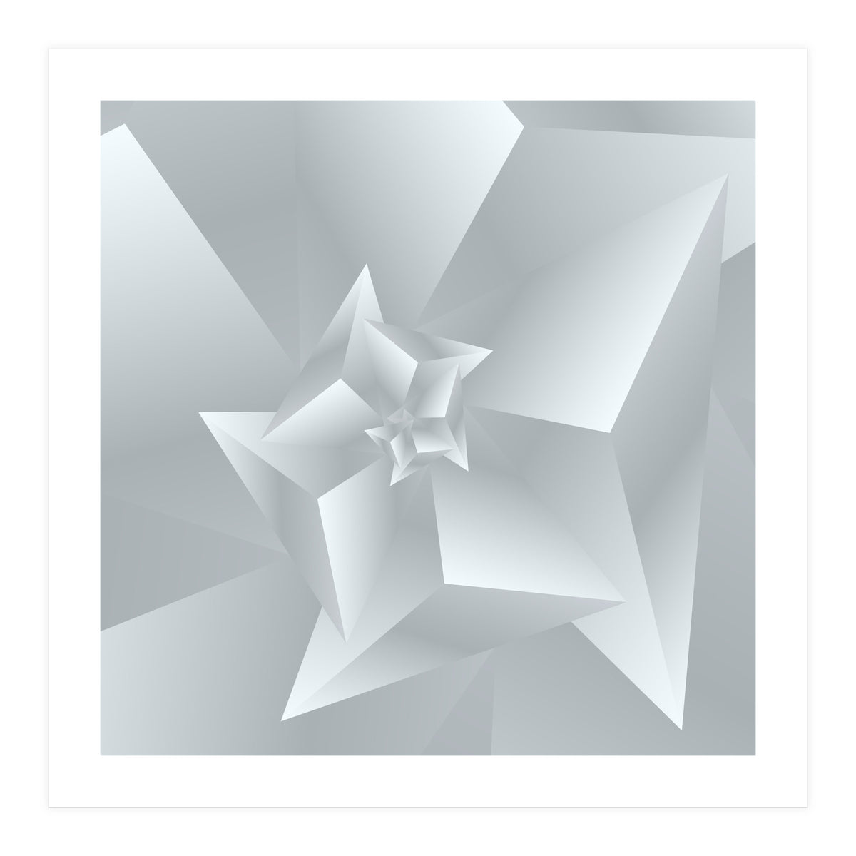 Trendy White Triangle  (Print Only)