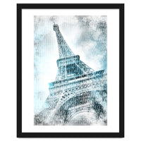 PARIS Watercolor Eiffel Tower | turquoise
