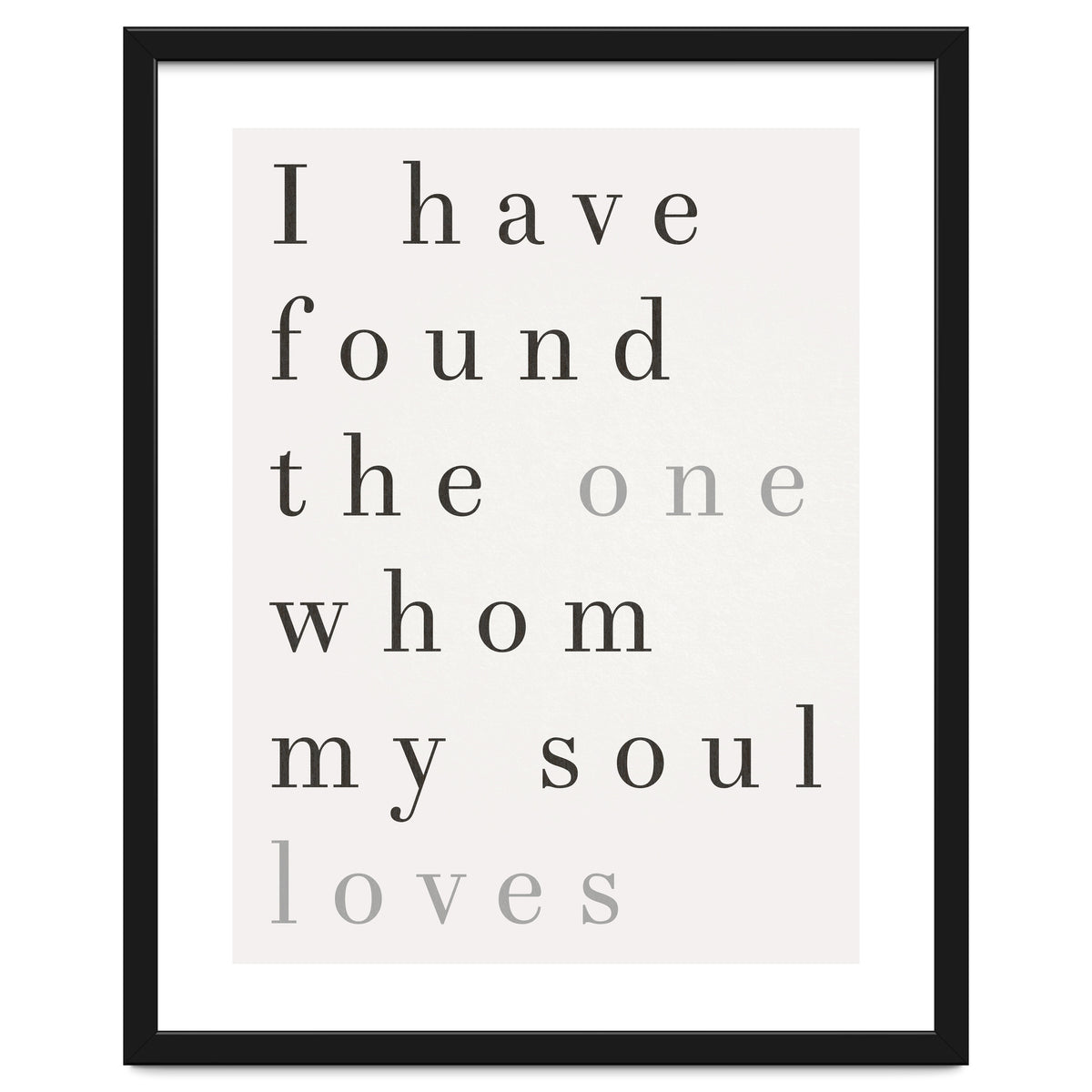 The One My Soul Loves, White