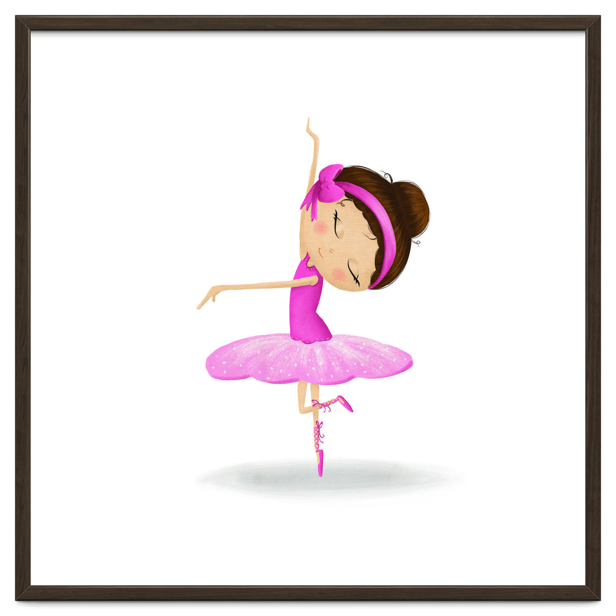 Adorable Twirling Ballerina Nursery Print