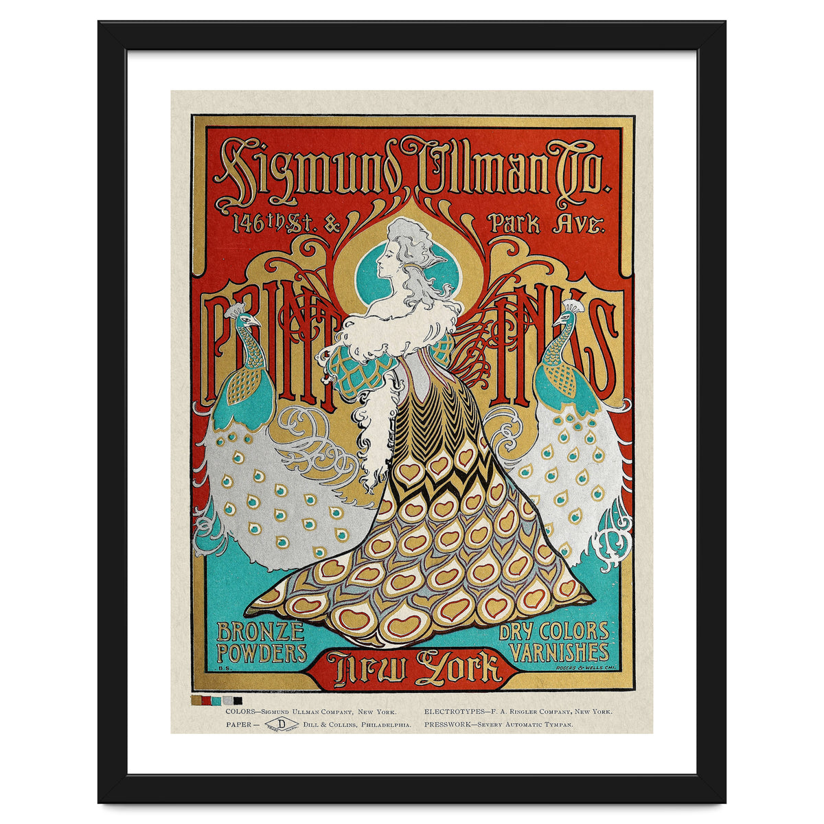 Sigmund Ullman Bronze Powders Advertisement (With Peacocks)