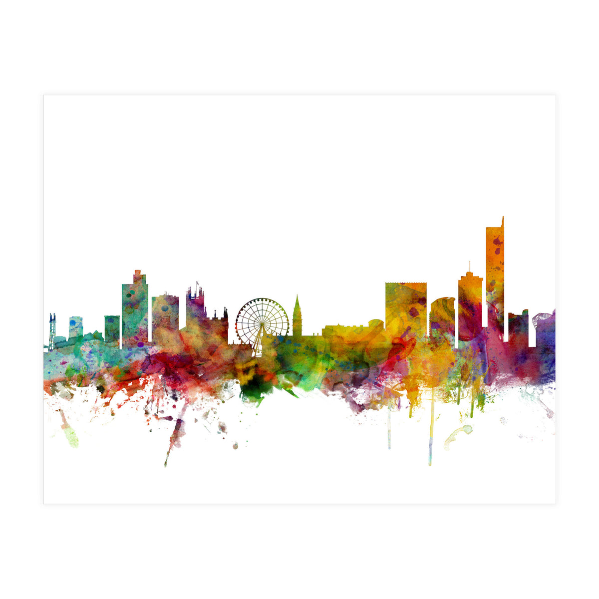 Manchester England Skyline (Print Only)