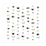 Gold and black eyes and lashes pattern (Print Only) thumbnail