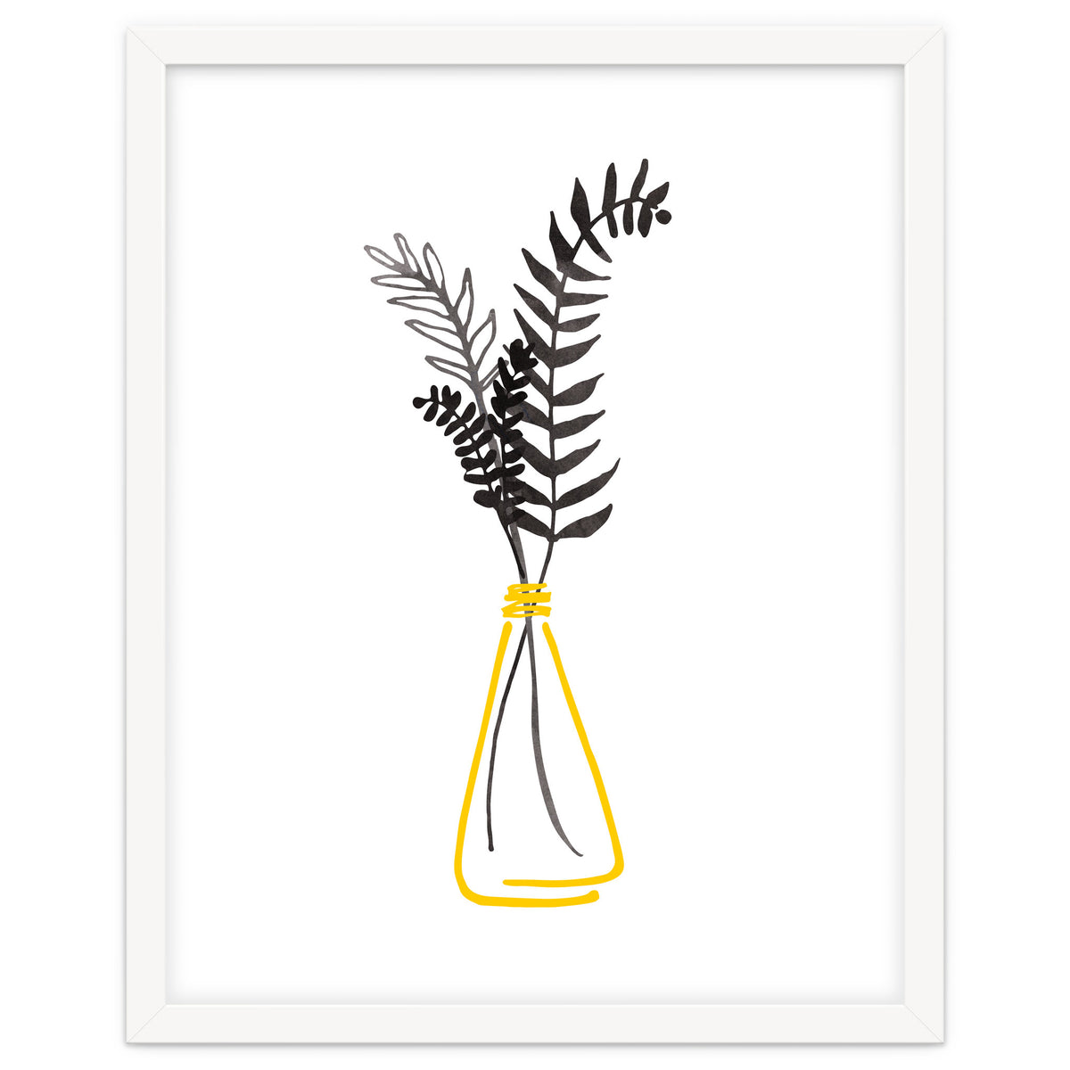 Black Watercolor Bouquet