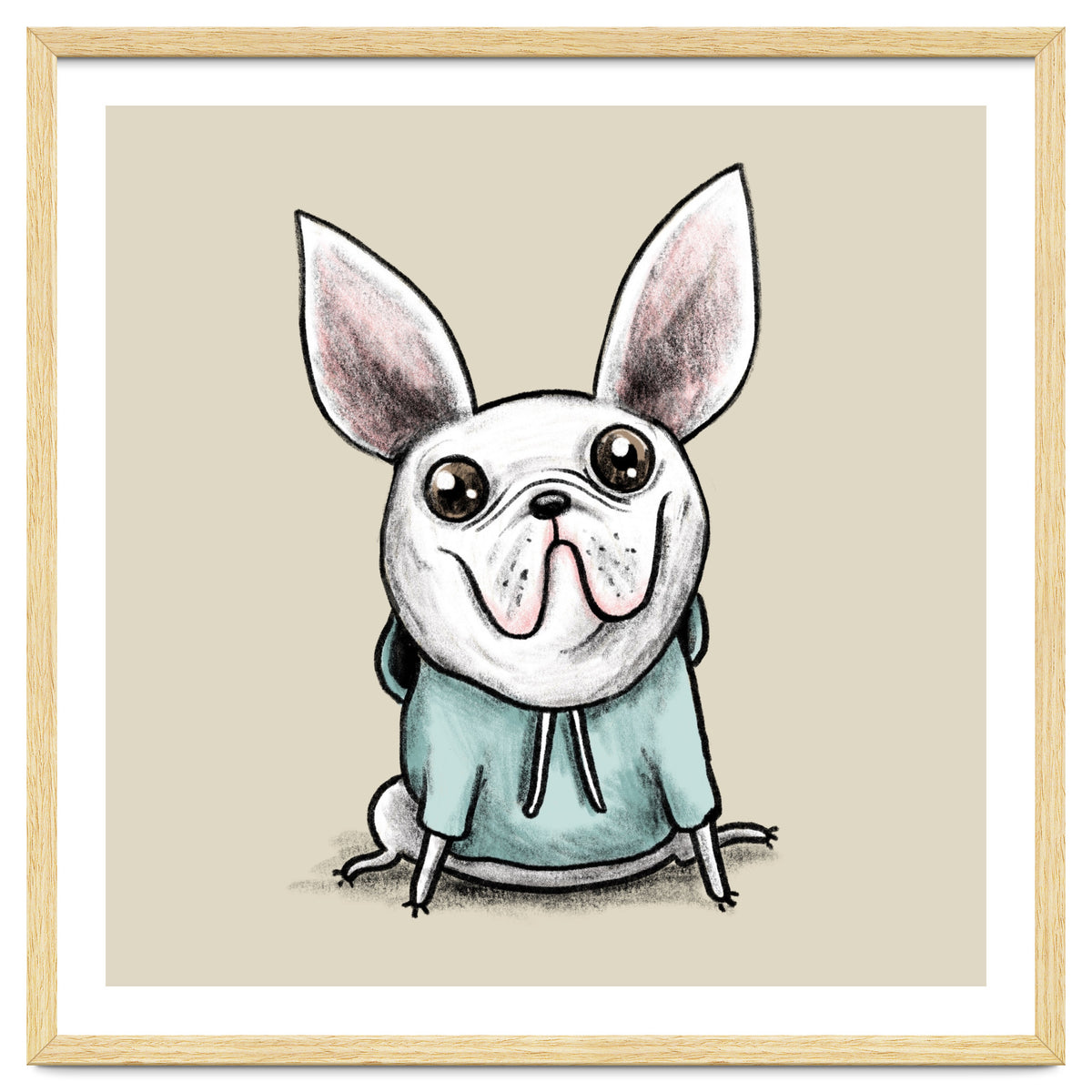 French Bulldog in a Hoodie