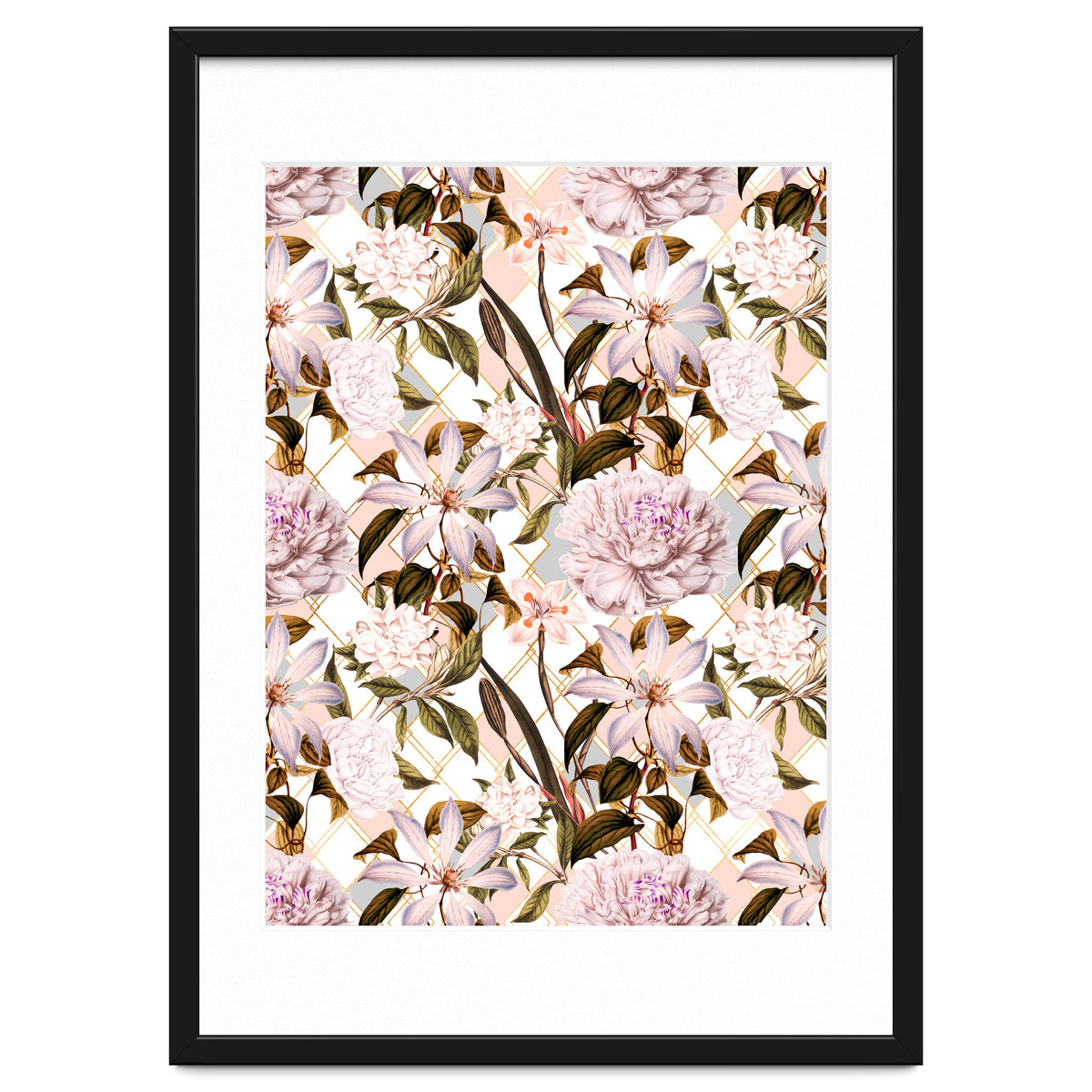Pink flowering in geometric