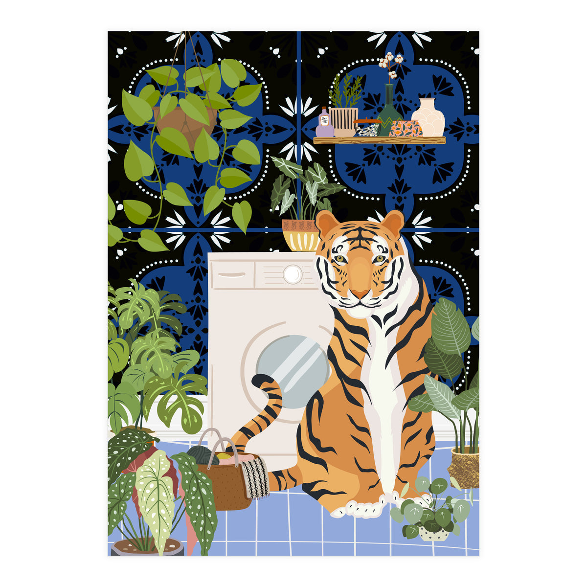 Tiger in My Laundry Room (Print Only)