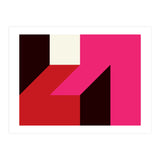 Geometric Shapes No. 62 - red, magenta & black (Print Only) thumbnail