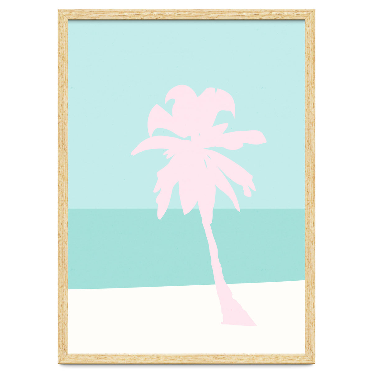 Minimal Palm Tree - Turquoise Coast