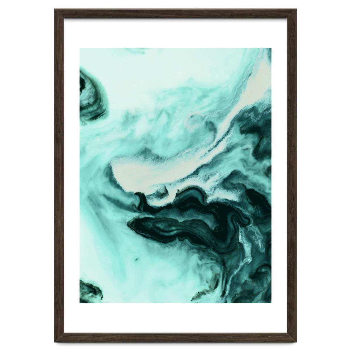 Abstract marbling mint