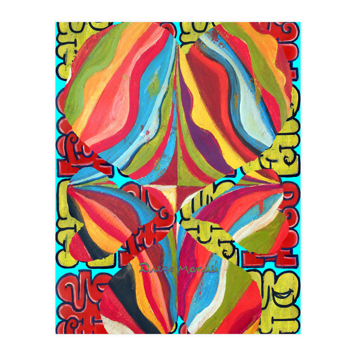 4 Corazones Tapiz 8 (Print Only)