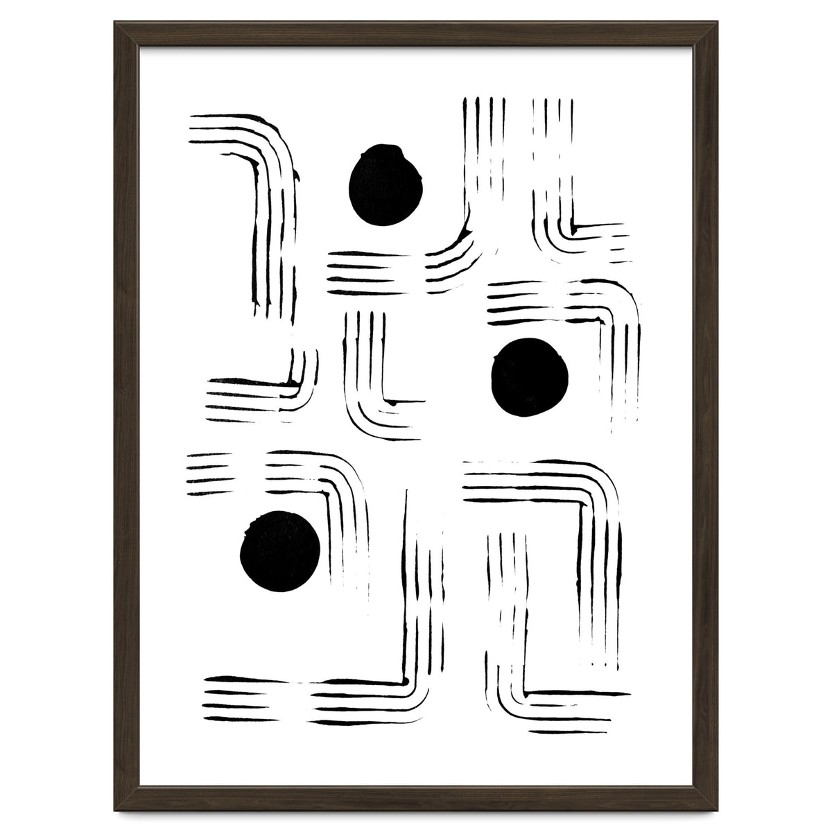 Mid-Century Modern Monochrome Print #1