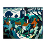 English Country Village Painting (Print Only) thumbnail