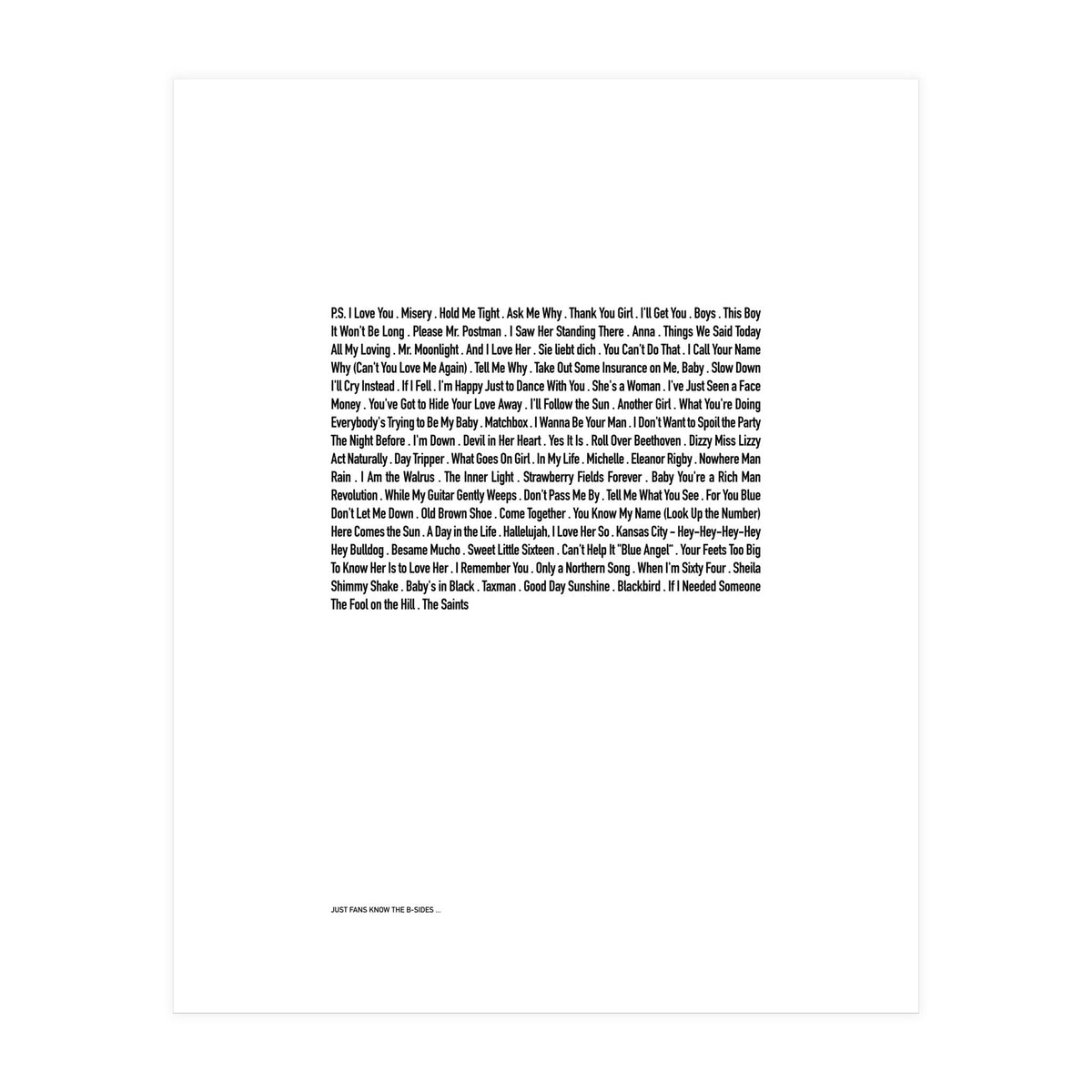 JUST BEATLES (Print Only)