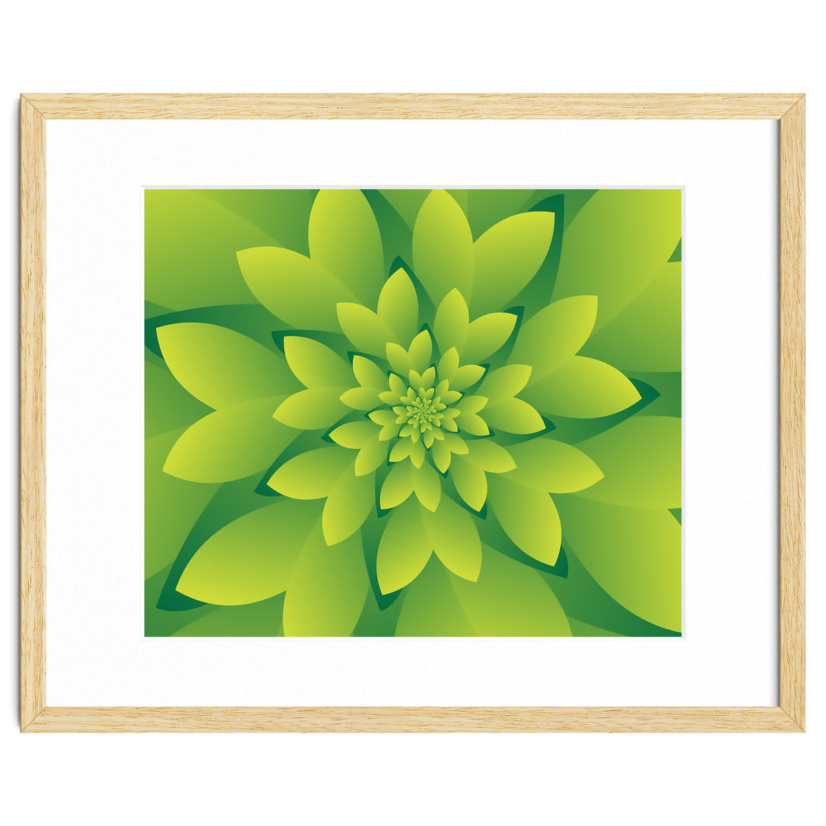 Abstract Green Floral Design 3D ART