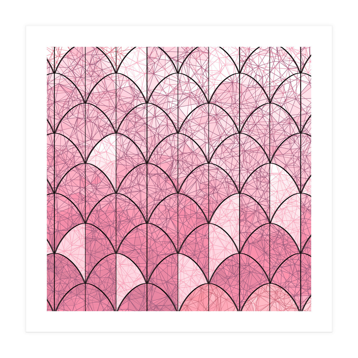 Mermaid scales pink and black (Print Only)