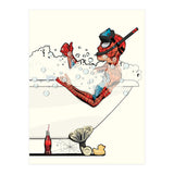 Spiderman in the Bath, funny Bathroom Humour (Print Only) thumbnail