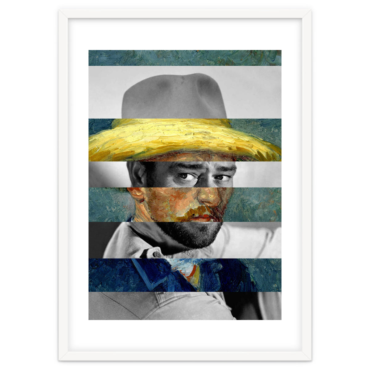 Van Gogh's Self Portrait With Straw Hat & John Wayne