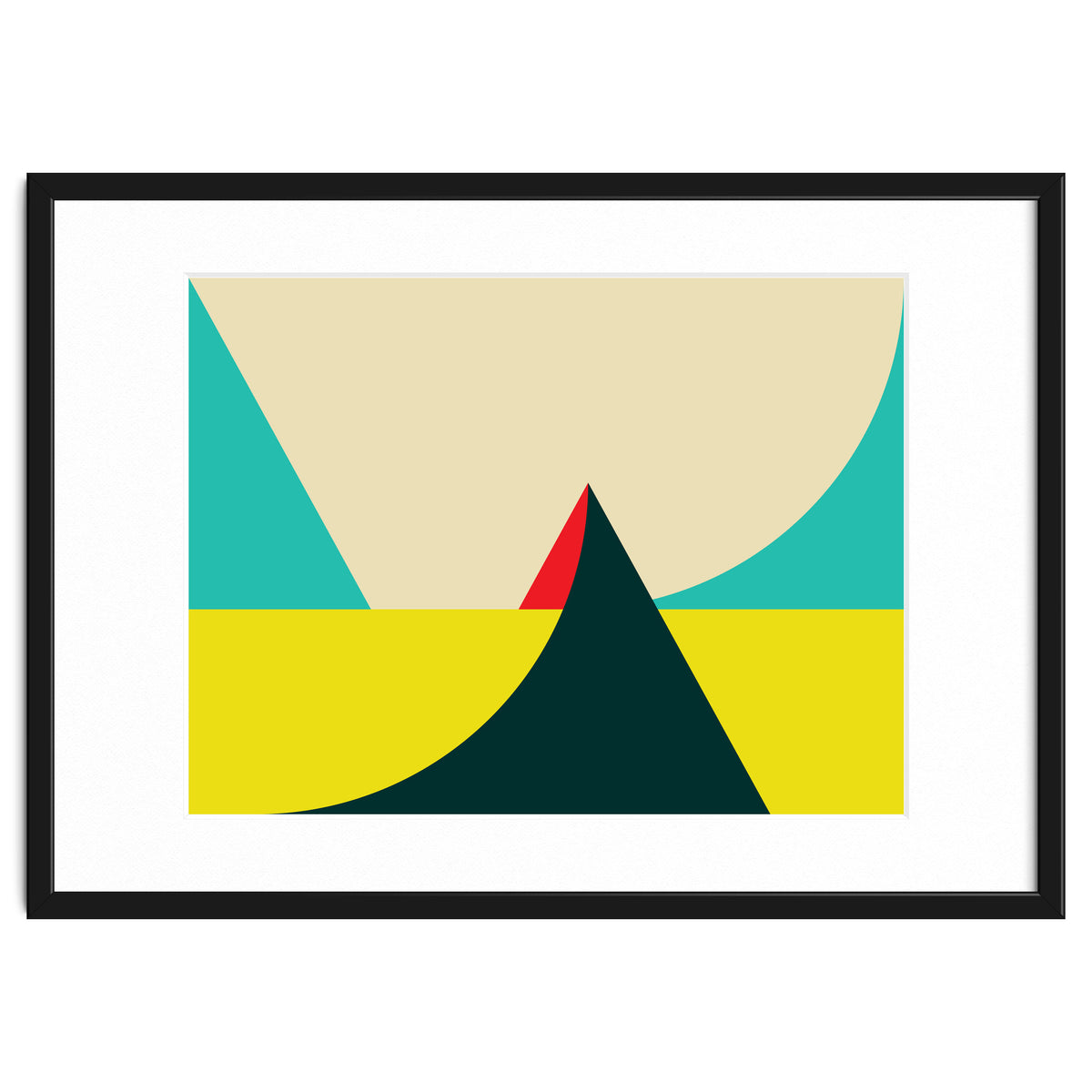Geometric shapes No. 7 - yellow, turquoise, green & red
