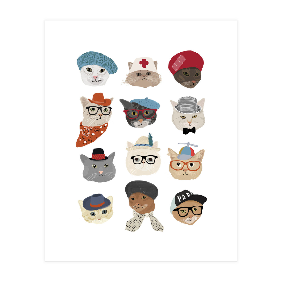 Cats in Hats (Print Only)