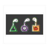 Kawaii Cute Halloween Potions - witches hat, skull, pumpkin, ghosts (Print Only) thumbnail