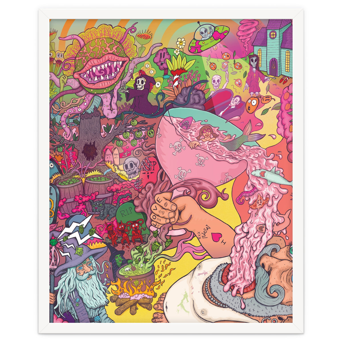 Abbeydale Brewery Collab Series Full Illustration - Yeastie Boys UK, Northern Monk, Origins Fyne Ales, Haand, Brew York and Black Jack Brewery.