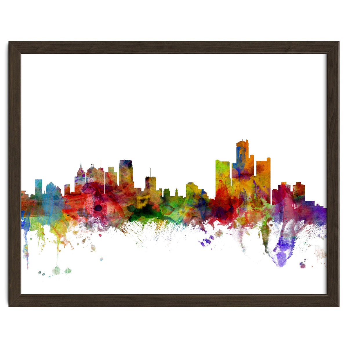 Detroit Michigan Skyline