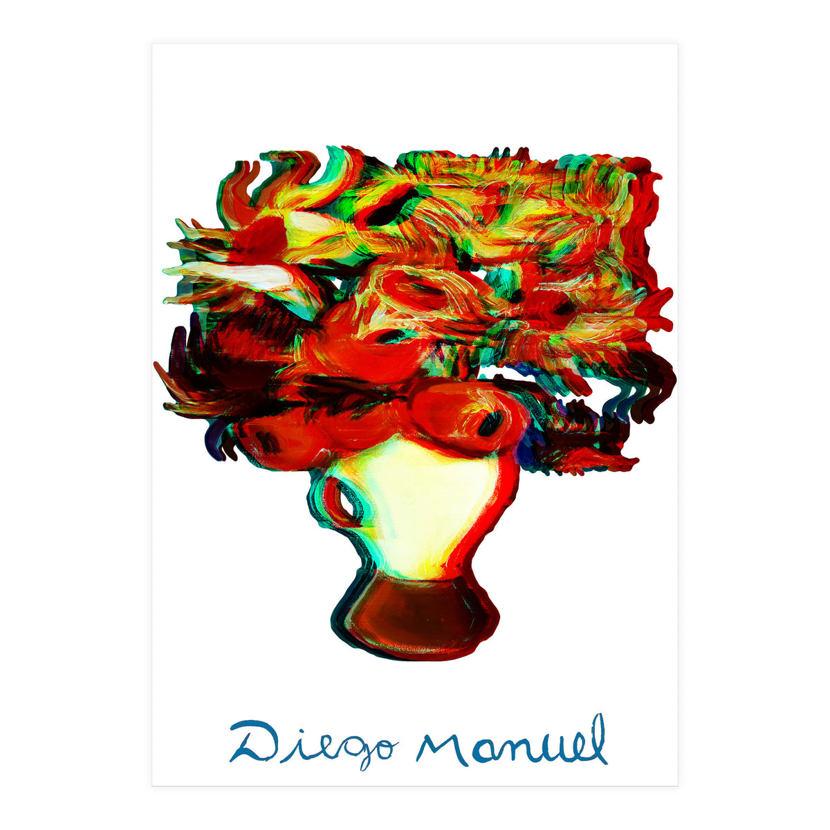 Florero Fondo Turquesa 3d (Print Only)