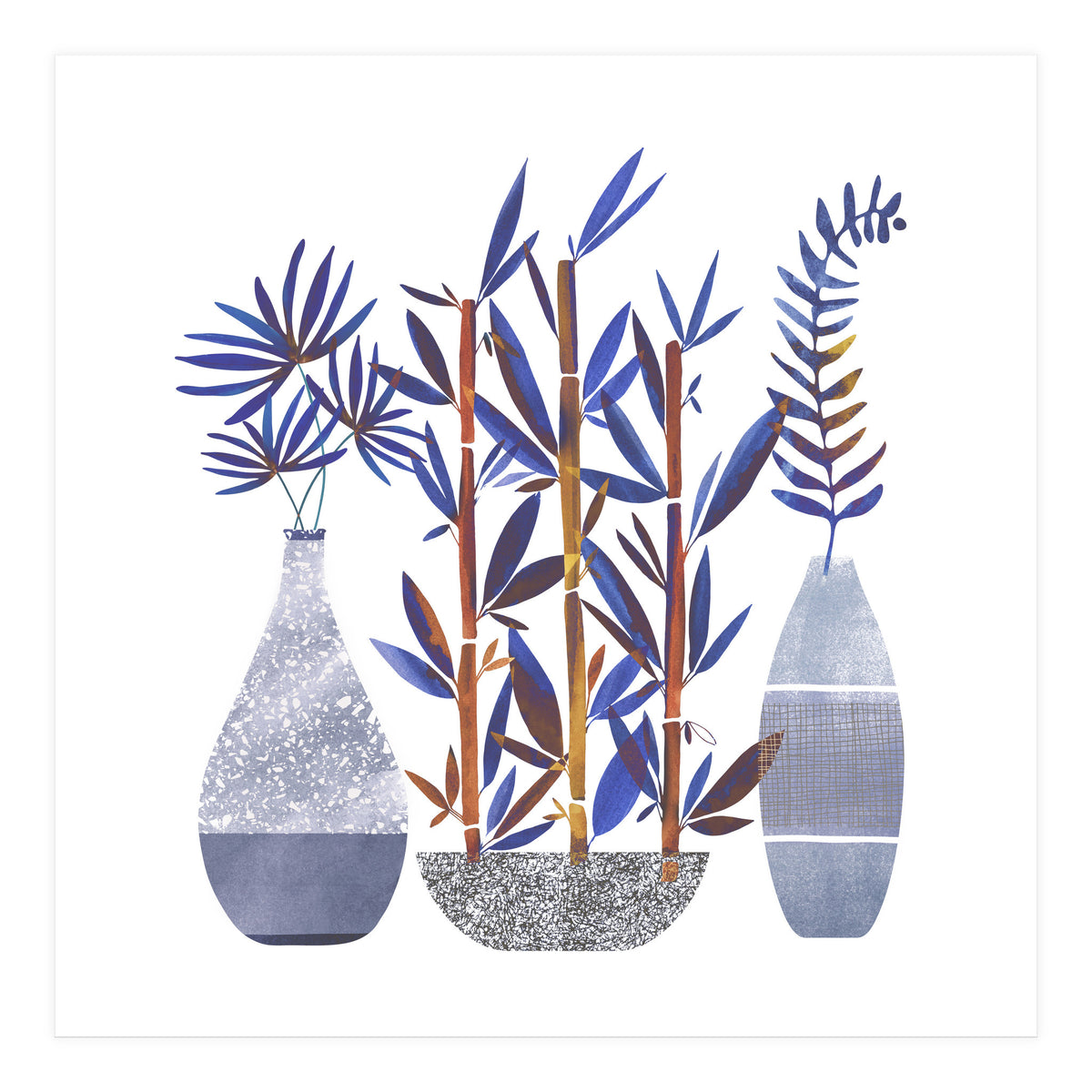 Indigo Flora Trio (Print Only)